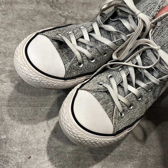 Converse 553411F All Star Chuck Taylor Sparkle Knit Hi Top Sneakers Women's 9 - Picture 4 of 8